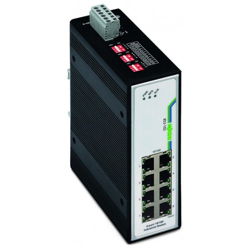 852-102  8-port 100base-TX Endüstriyel Ethernet Switch, --40/ +70oC