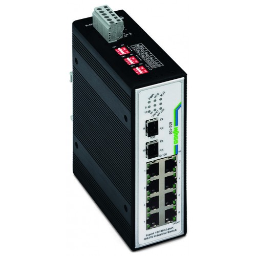 852-103  8-port 100base-TX + 2-Slot 100BASE-FX Ethernet Switch (Fiber / Eth.), --40/ +70oC