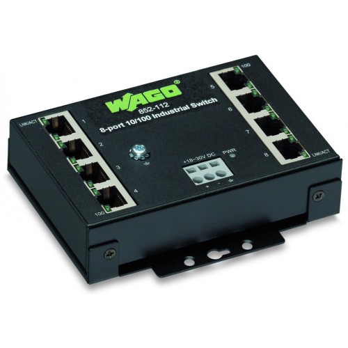 852-112   8-port 100base-TX Endüstriyel Ethernet Switch, ekonomik seri, --40/ +70oC