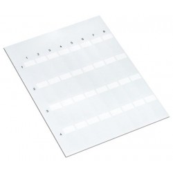 211-150 Kendiliğinden ayrılan etiket beyaz 8mm kablo çapı max., A4 sayfa, lazer yazıcı için 70 sayfa/adet (20 Sayfa)