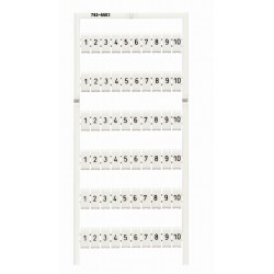 793-5502 WMB ETİKETLEME SİSTEMİ - YATAY ETİKETLEME, 5-5.2mm 1… 10 (10x), etiket sayfası,  beyaz (5 ADET)