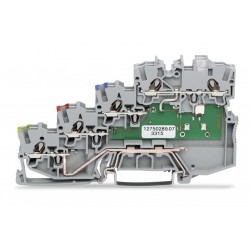 2000-5417/1102-950  4 İletkenli, 1,5mm², Gri, Topraklı, Renkli Kablo Girişi, PNP,  Ledli, Sensör Klemensi  (50 Adet)