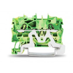 2001-1207  İki İletkenli, 1,5 mm², Sarı - Yeşil, Yaylı Ray Klemens