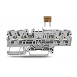 2002-1881 4 İletkenli, 2,5 - 4mm², Gri, Mini Oto Sigortaları için Test Özellikli Klemens  (50 Adet)