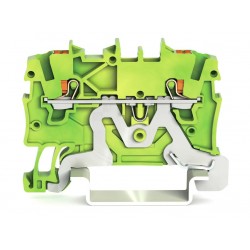 2202-1207  2 iletkenli basma butonlu, 4mm2 (yüksüklü kullanımda 2,5mm2), topraklama klemensi (50 adet)