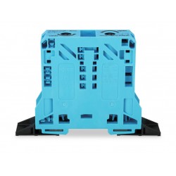 285-144  Tek giriş, tek çıkış, Mavi, Montaj Flanşlı,  50 - 70 mm²,  Yaylı Ray Klemens   (5 Adet)