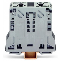 285-150  Tek giriş, tek çıkış, Gri, 150A,  50 - 70 mm²,  Yaylı Ray Klemens   (5 Adet)